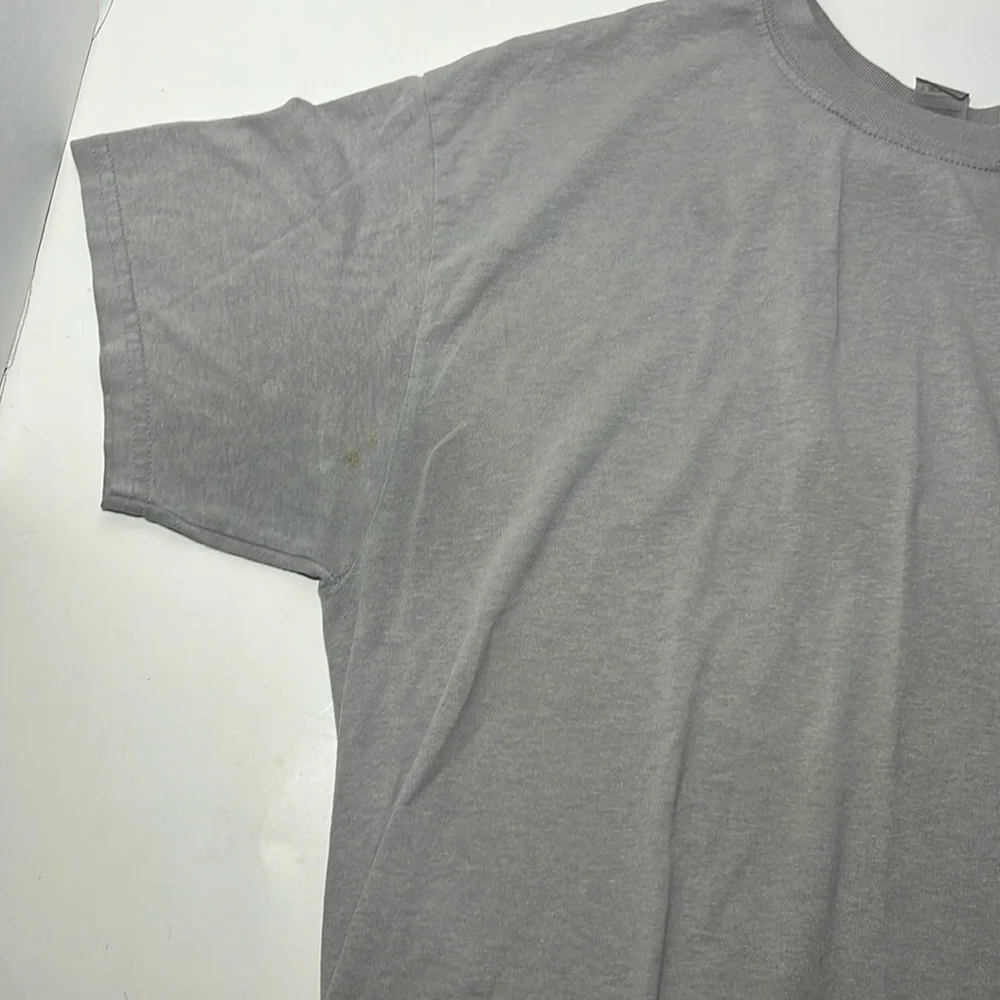 Gildan Gray Short Sleeve Tee Classic Crew Neck - Picture 4 of 9